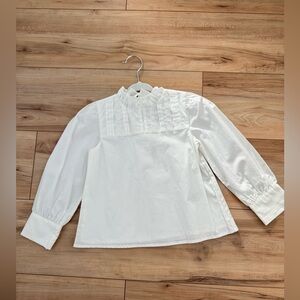 Janie and Jack Girls Elegant White Blouse Top size 4